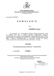 powołanie komisja egz.izba